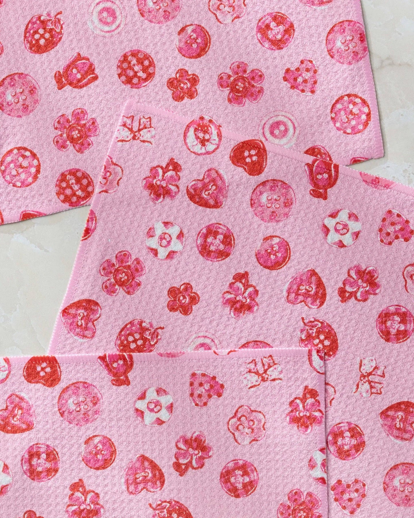 Collecting Buttons Dishcloth Set