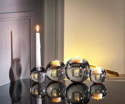 Medium Clear Ball Tealight Holder