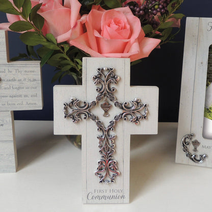 Filigree & Wood Communion Cross