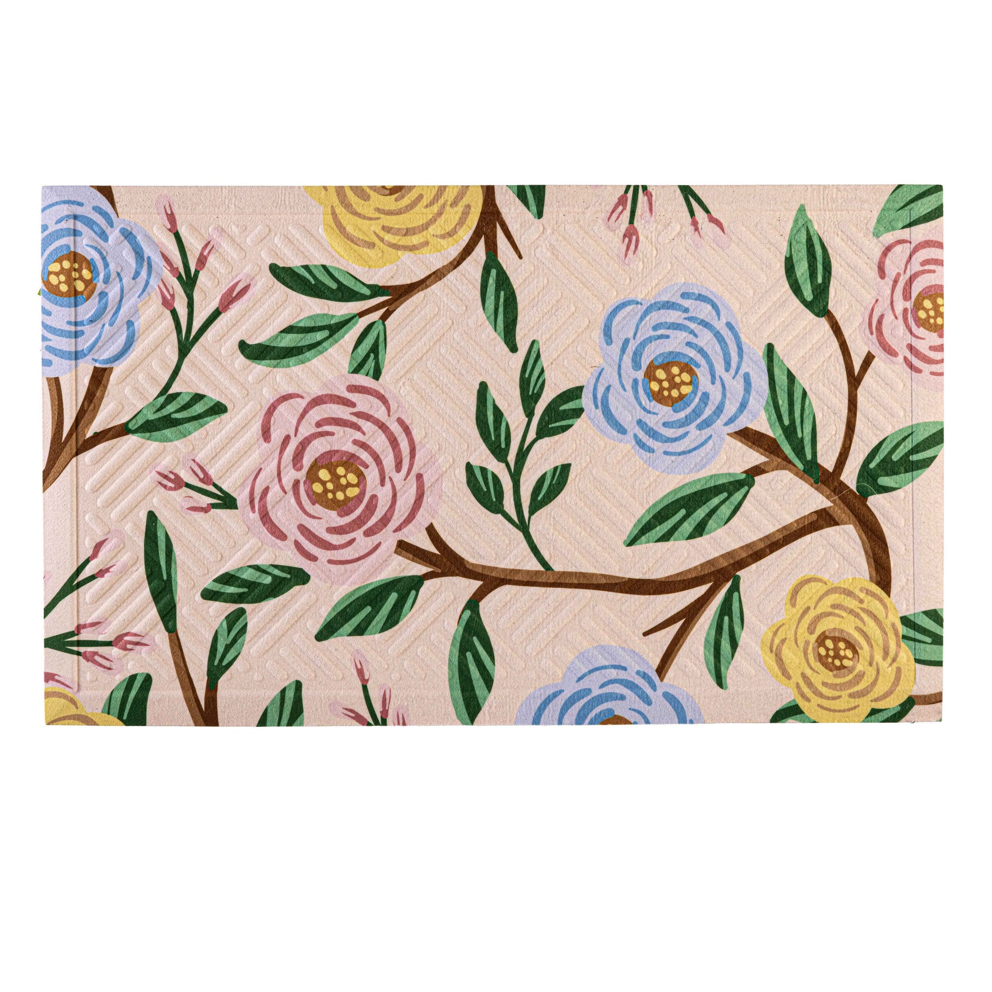 What She Shed Floral Embossed Mat