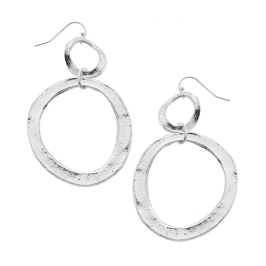 Susan Shaw - Double Silver Earrings