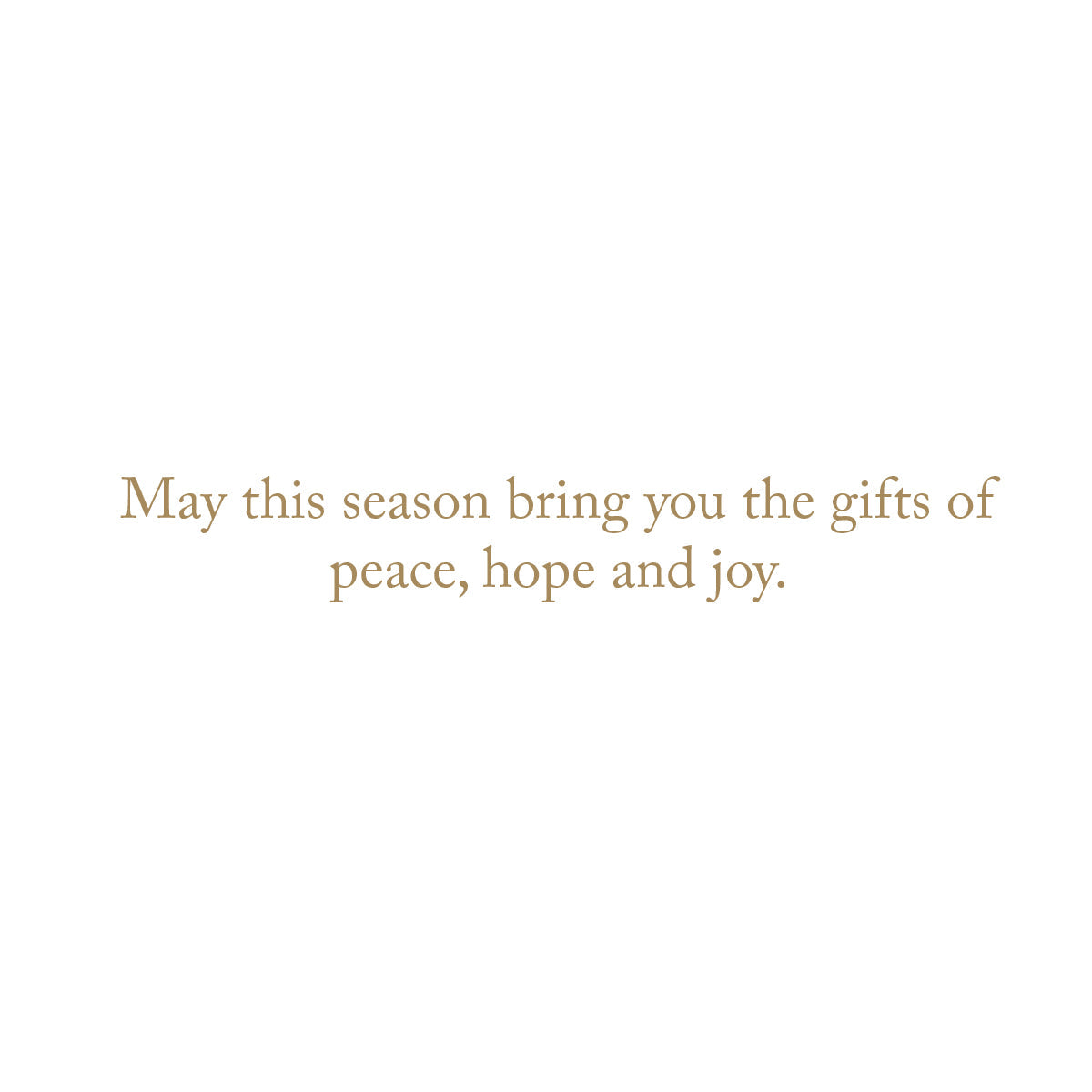Season's Greetings Holiday Boxed Cards, A Christmas card with a watercolor holly and berry design and gold foil Seasons Greetings script, shown with its red envelope.