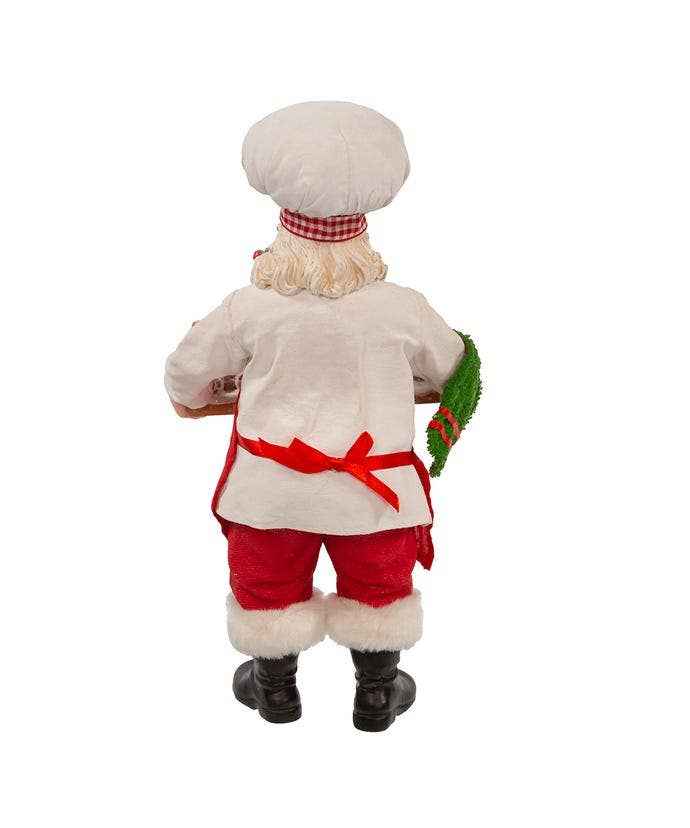 11"Fabrche Chef Santa+Gingrbd Train
