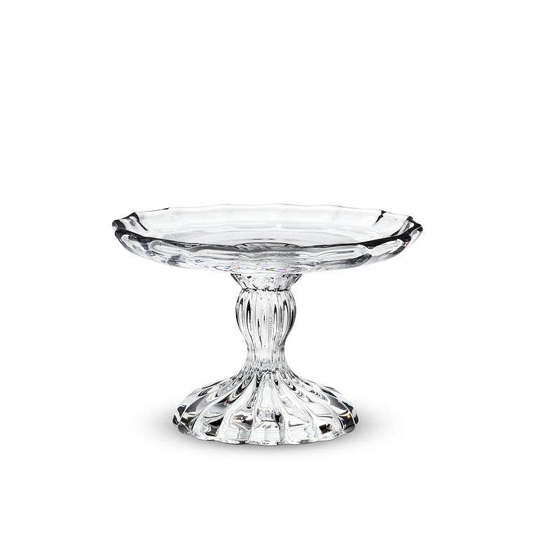 Small Embossed Pedestal Plate-4"D