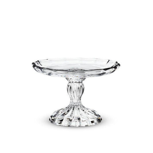 Small Embossed Pedestal Plate-4"D