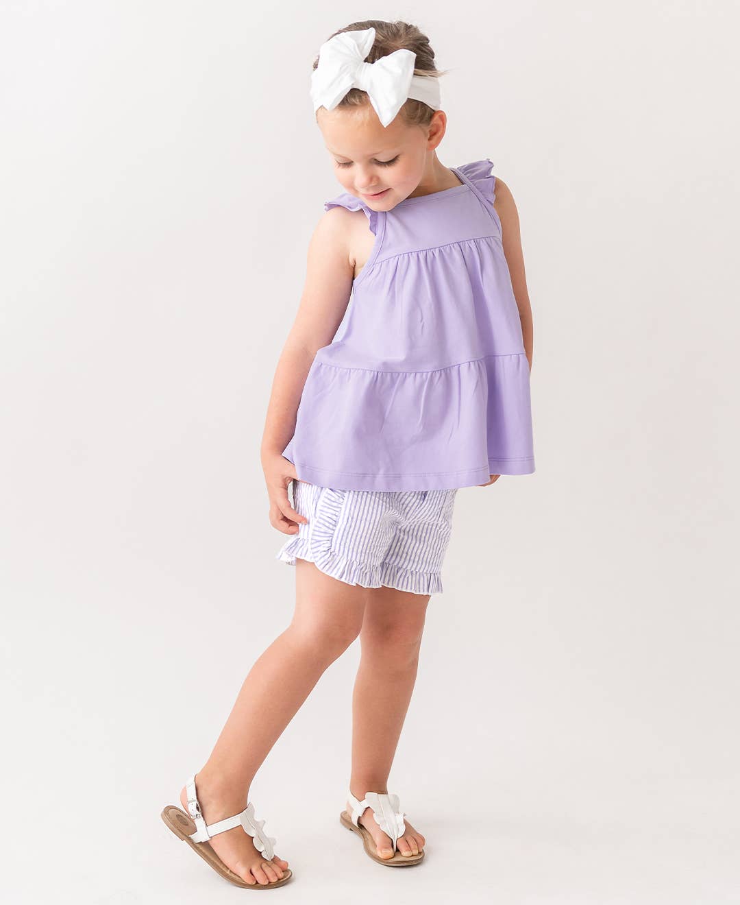 Girls White Big Bow Headband: White / One Size