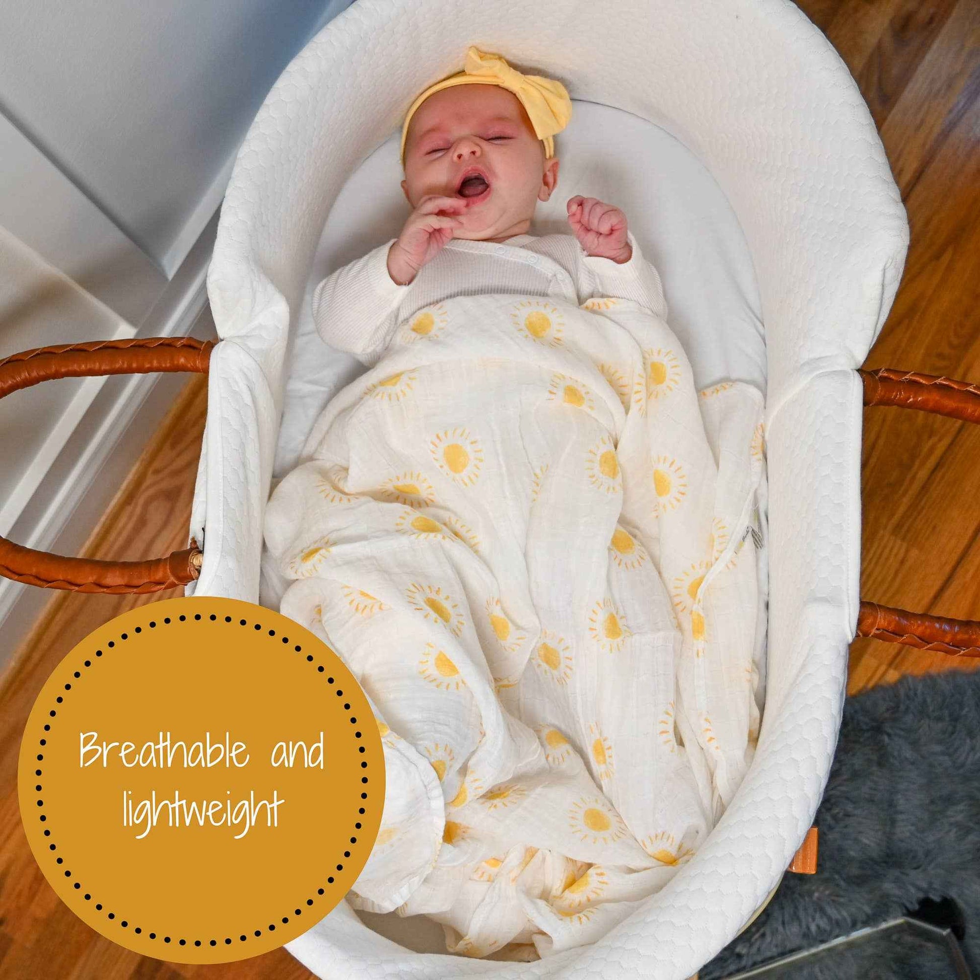 LollyBanks - Beautiful Day Baby Muslin Swaddle Blanket