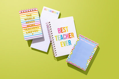 Taylor Elliott Designs - Notepad w/ Magnet - "Best Teacher Ever" - 100 Sheets