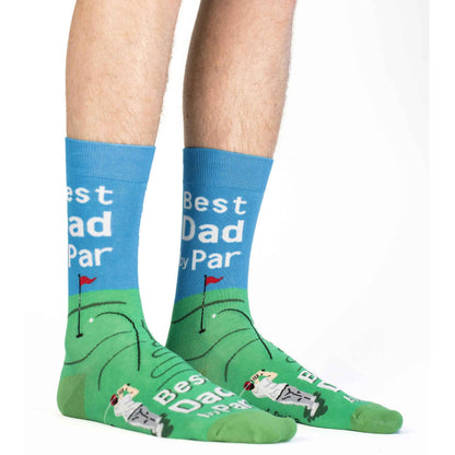 Men's Best Dad By Par Socks: Shoe Size 7-12