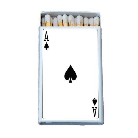 Ace of Spades Card Matchbox Candle