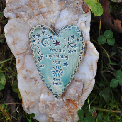 Shining Star , pottery ornament, USA, gift, handmade
