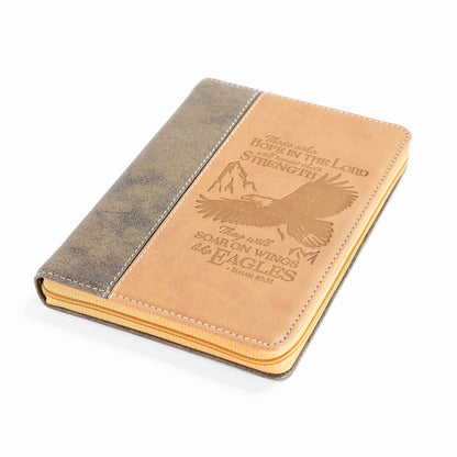 Divinity Boutique - Divine Details: Zippered Journal Brown Wings Of Eagles