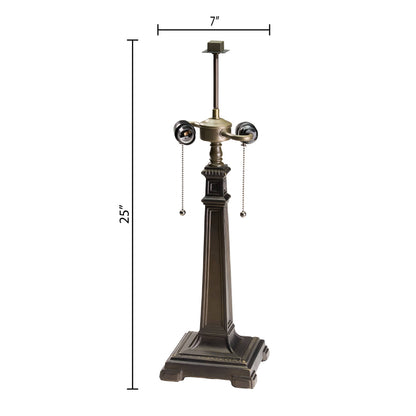 25" Bronze Finish Polyresin Table Lamp Base