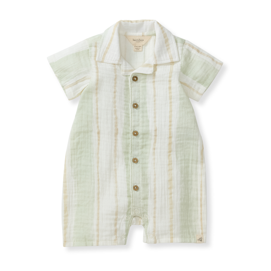 Pacific Stripe Baby Boy Romper: NB