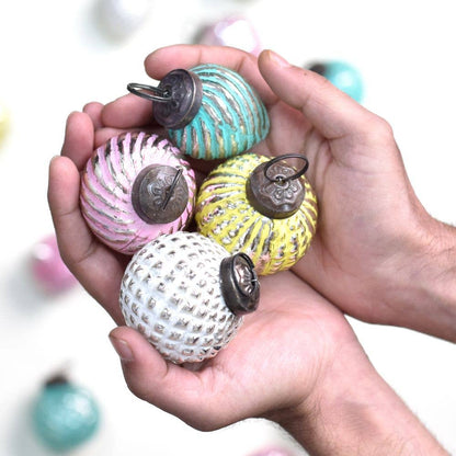 Glass Multicolor Christmas Ornament - Set of 12