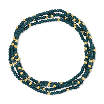 Iris espléndido - Juego de 24 pulseras de cuentas de semillas de 2 mm de color liso