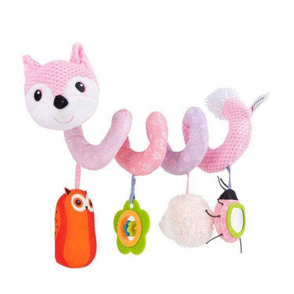 Baby Stroller Rattle Toy: Gray Fox