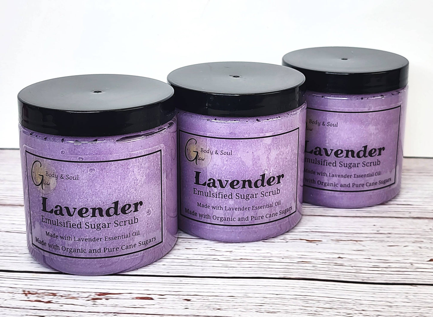 Sugar Scrub, Lavender Essential Oil Emulsified Scrub 10oz.