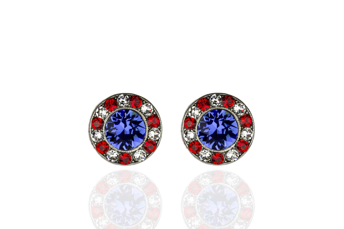 Americana Crystal Halo Earrings