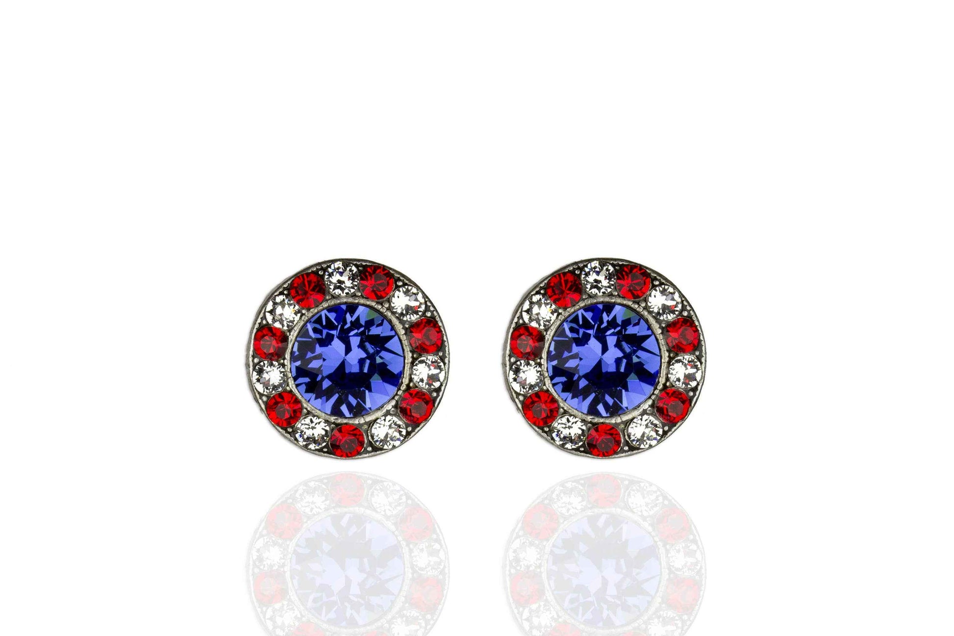 Americana Crystal Halo Earrings