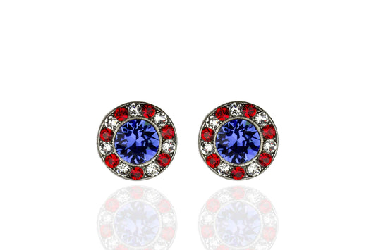Americana Crystal Halo Earrings