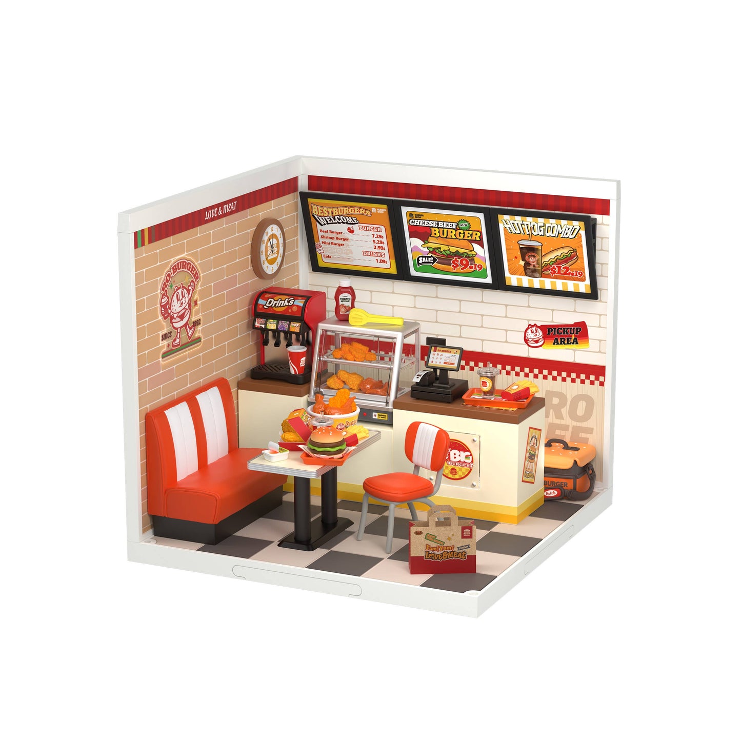 Hands Craft - DIY Miniature House Kit: Yum Yum Burgers