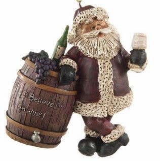 Santa w/Wine Barrel
