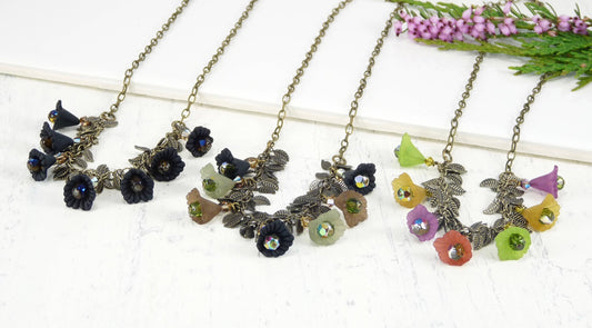 Lucite Leaf 18" Necklace