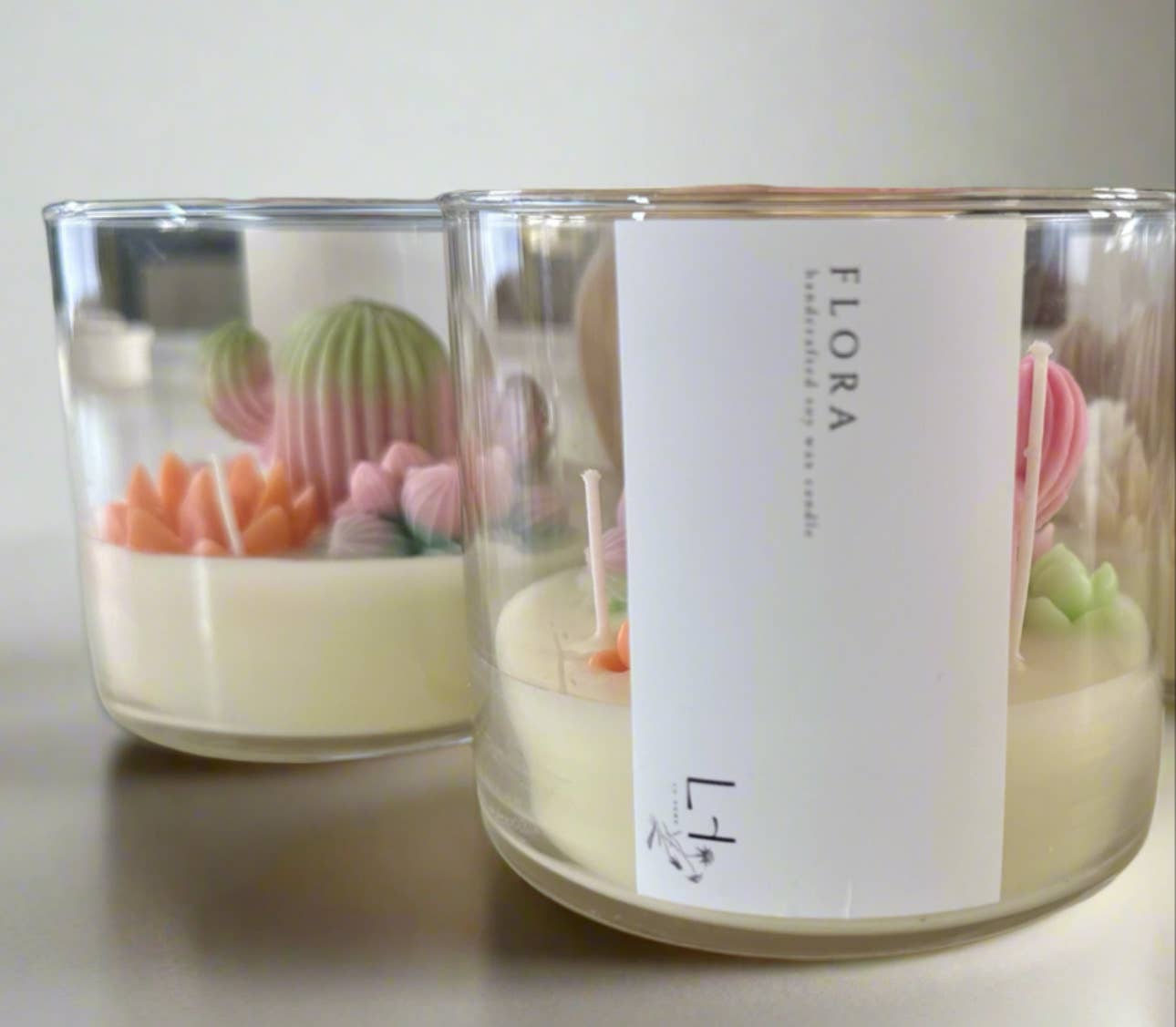 The Succulent Scented 3 Wick Cactus Candle Jar