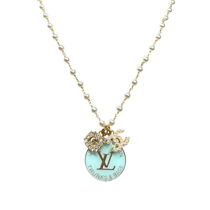 Repurposed Vintage Pearl Rhinestone Necklace