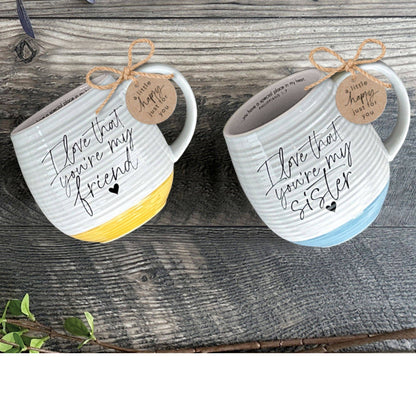 Dicksons - Taza LCP "Me encanta que seas mi amigo" (18 oz)