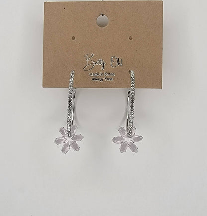 Cubic Zirconia Hoop Earring