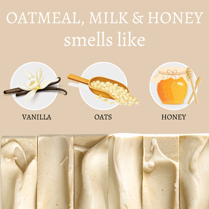 Oatmeal, (Goat's) Milk & Honey Handmade Bar Soap - 4oz