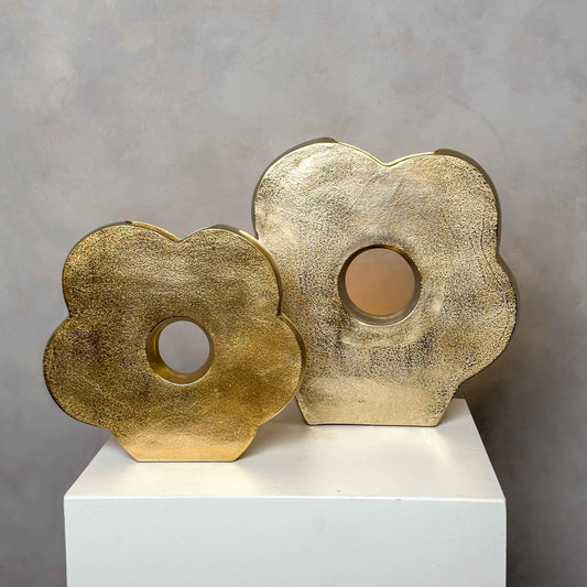 Gold Flower Shaped Vase