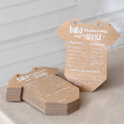 Kraft Onesie Baby Shower Prediction Advice Card Keepsake