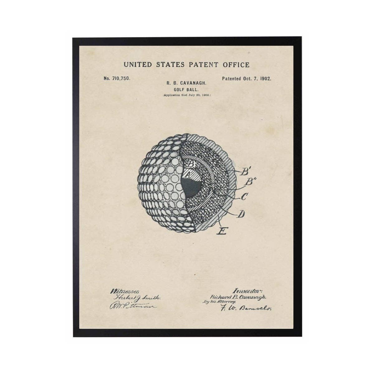 Watercolor Golf Ball Patent