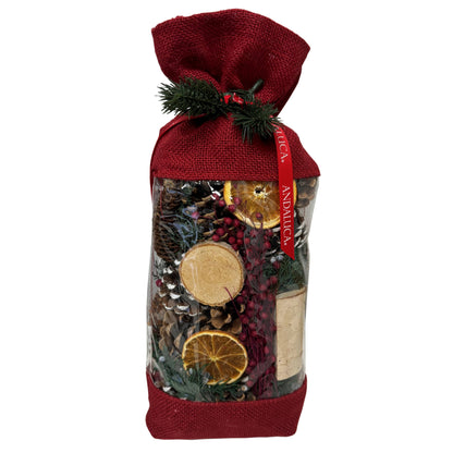 Burlap Pinecone Bag Botanical Potpourri