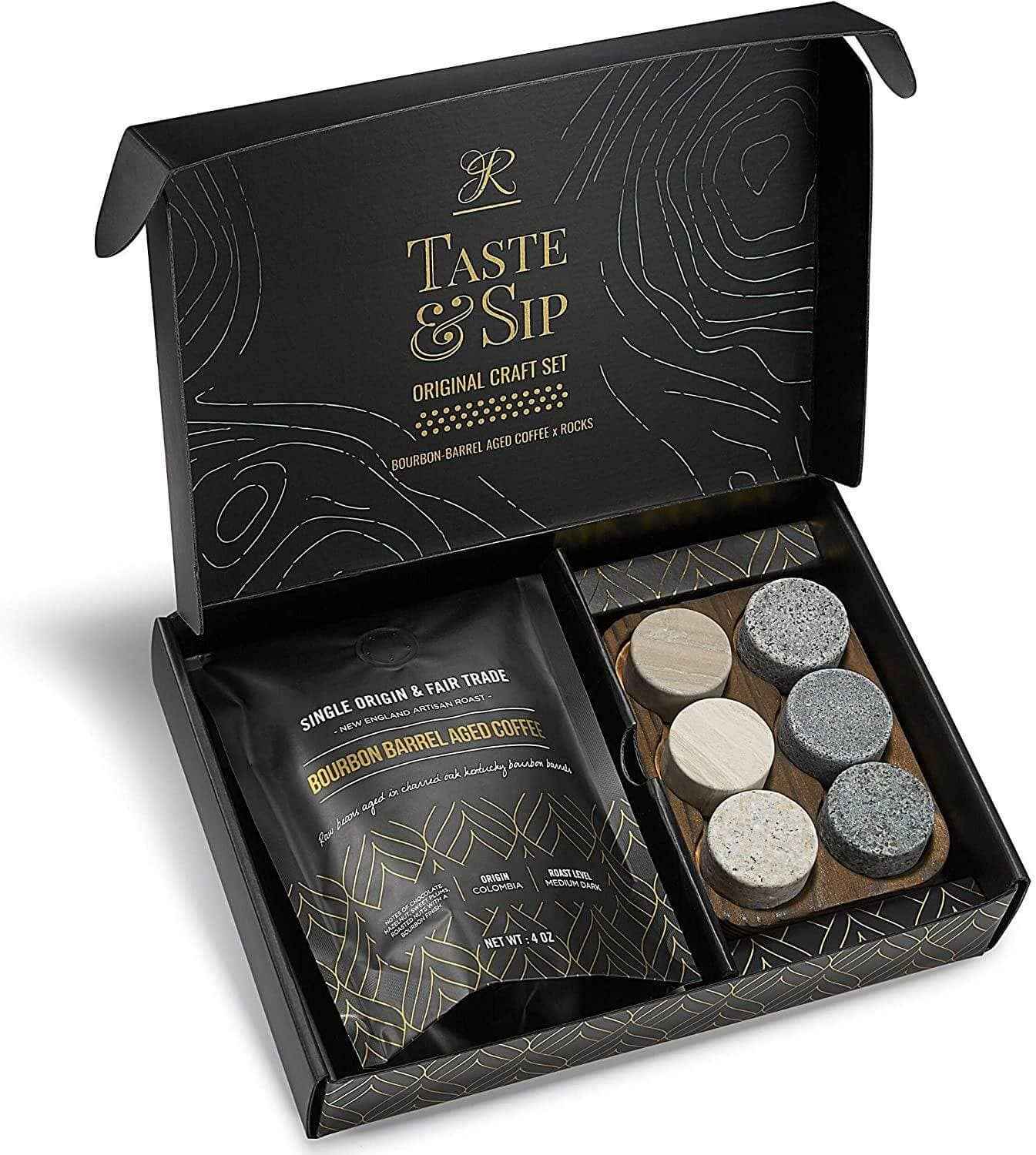 The Gourmet Set - Whiskey Rocks & Bourbon Barrel Aged Coffee - The ...