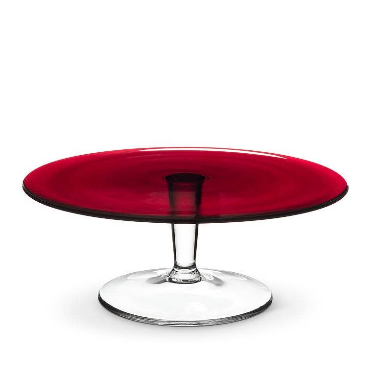 Pedestal Cake Stand-Red-13"D