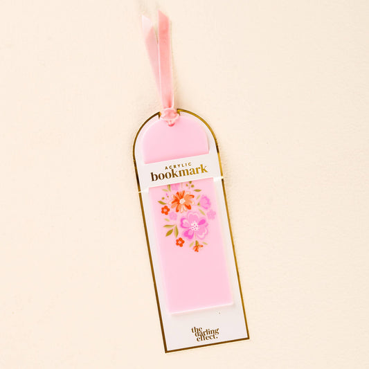 Acrylic Bookmark-Dainty Floral Pink