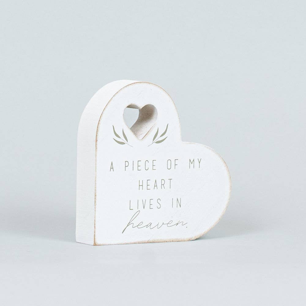 4x4x1 chunky wood shape-PIECE HEART-SYMPATHY