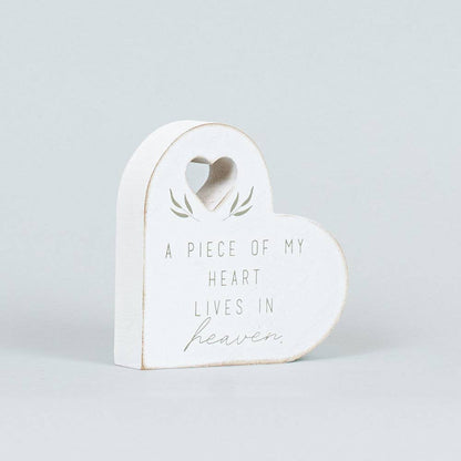 4x4x1 chunky wood shape-PIECE HEART-SYMPATHY