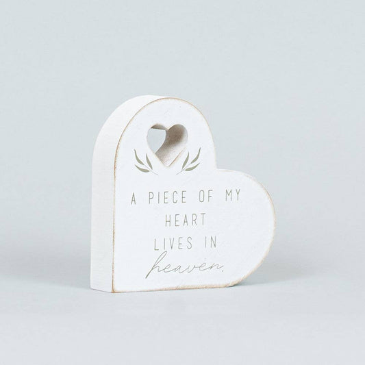 4x4x1 chunky wood shape-PIECE HEART-SYMPATHY