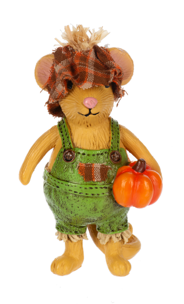 Dressed Up Fall Mice Figurine