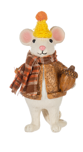 Dressed Up Fall Mice Figurine