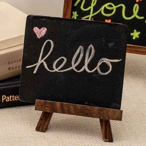 Mini Black Board with Wood A-Frame Stand