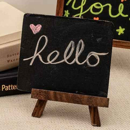 Mini Black Board with Wood A-Frame Stand