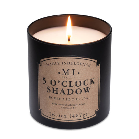 Manly Indulgence Classic 5 O'Clock Shadow, 2 Wick, 16.5 oz