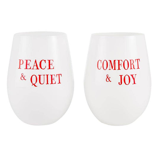 Holiday Wine Glass Set Peace/Comfort