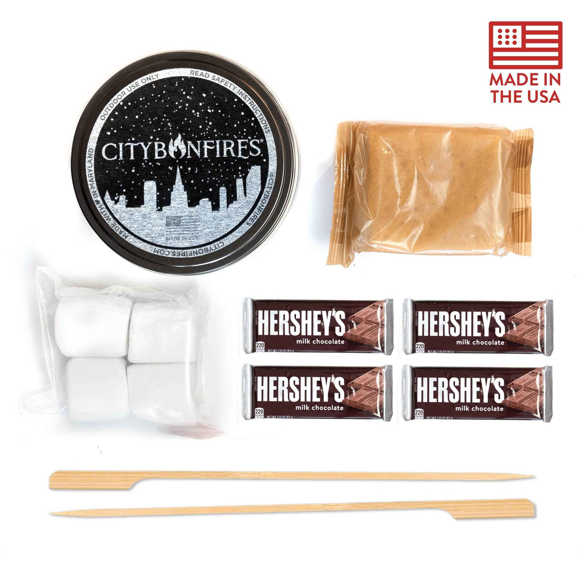 S'mores Night Pack – City Bonfires Portable Fire Pit Kit Set